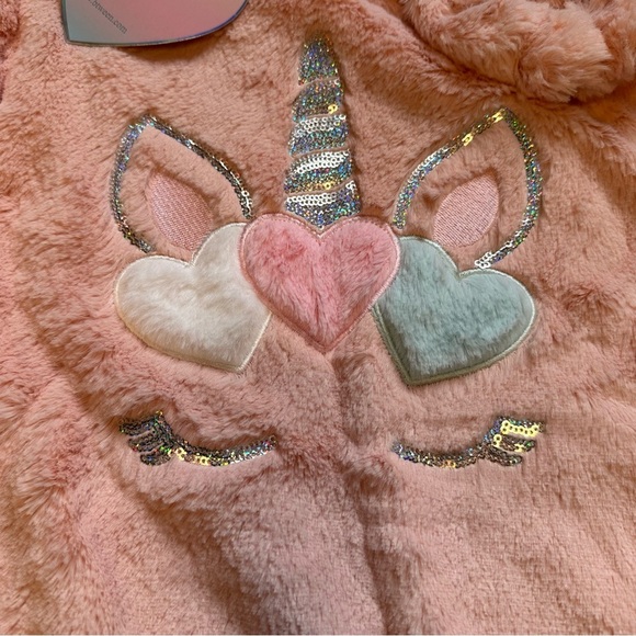 Btween Brand Unicorn Sweatshirt with Matching Scrunchie – New with Tags Size 10 - Picture 4 of 5